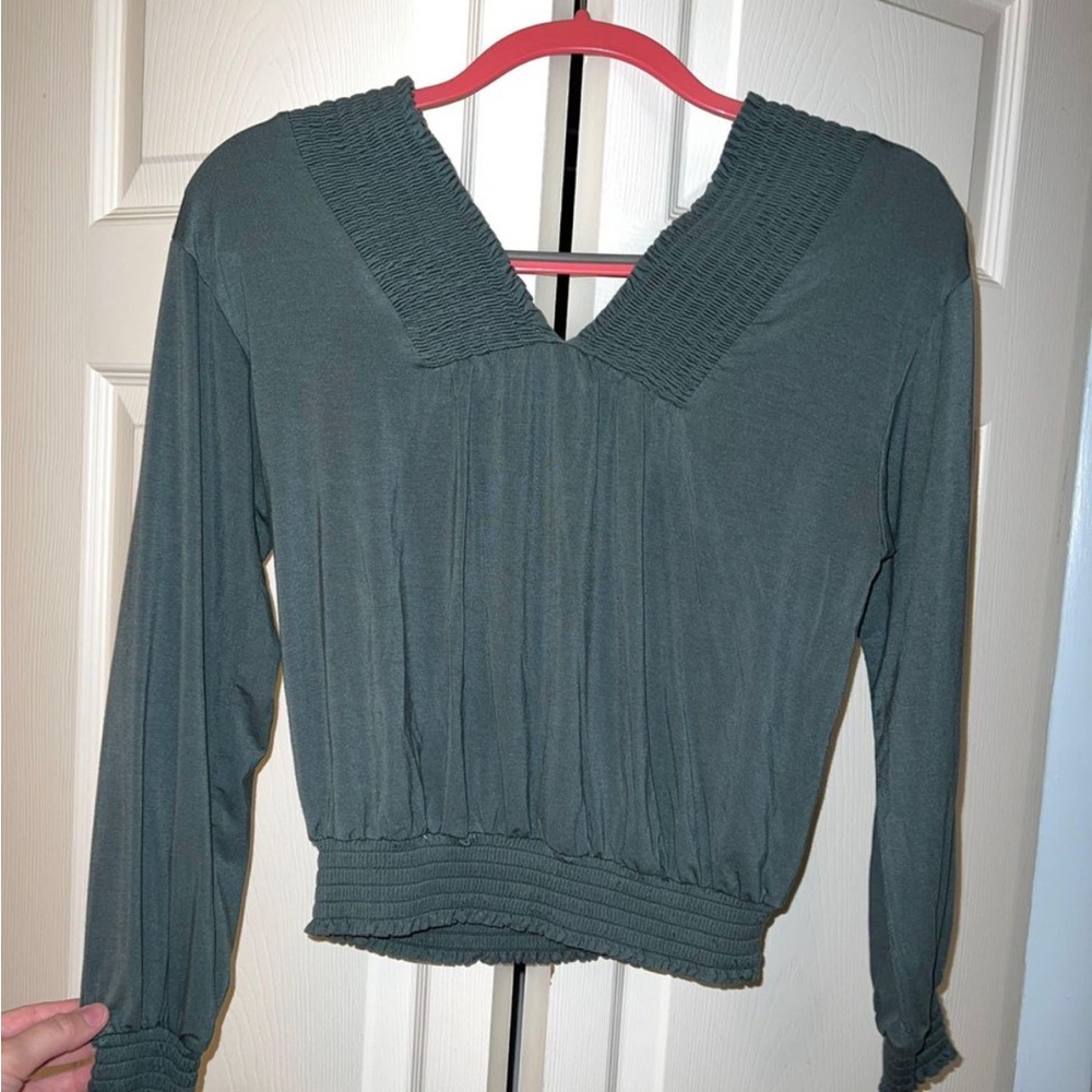 Express Green long sleeve blouse